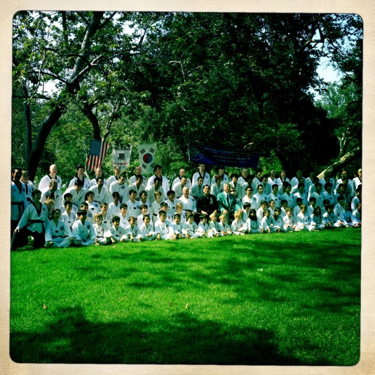 Tae kwon do in the park